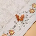 حوله دستی بهبافت آذر - گل برجسته
