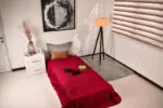 پتو یک نفره روشا تک رنگ گل برجسته