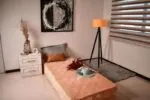 پتو یک نفره روشا تک رنگ گل برجسته