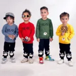 ست بلوز شلوار پسرانه دورس گلدوزی شده جیب دار