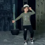 بلوز شلوار بچه گانه دورس گلدوزی شده 4 خرس