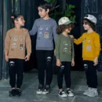بلوز شلوار بچه گانه دورس گلدوزی شده 4 خرس