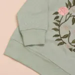 ست بلوز شلوار دخترانه دورس گلدوزی شده طرح گل و برگ