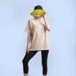 تیشرت پنبه سوپر طرح ابر نگین دار و مروایدی