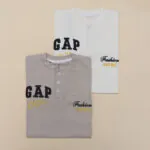 ست تیشرت شلوارک یقه قاپکدار طرح GAP