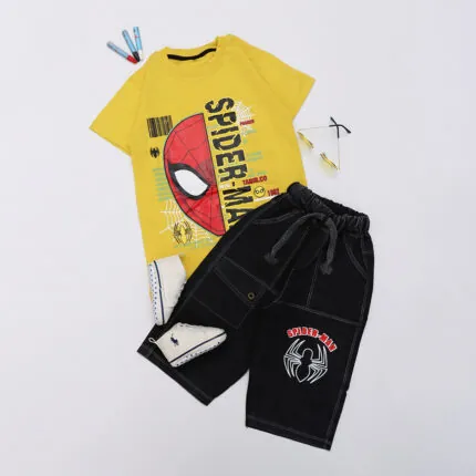 ست تیشرت شلوارک پسرانه طرح SPIDER MAN