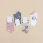 جوراب ساق کوتاه دخترانه طرح خرگوش کد 140402287