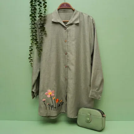 بلوز خنک زنانه با گلدوزی زیبا کد 904248