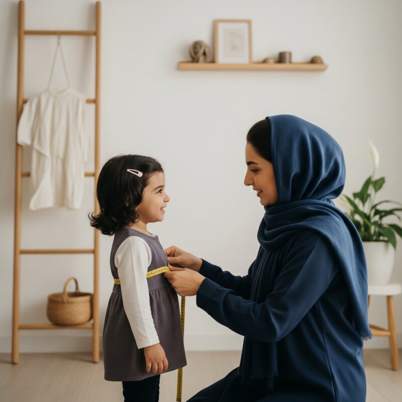 راهنمای کامل انتخاب سایز مناسب لباس بچه گانه + جدول سایزبندی