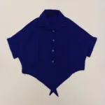 کراپ آستین کوتاه گرهی زنانه کد 904083