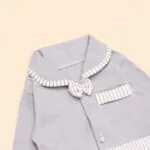 ست کلاه و رامپر نوزادی کد 906220