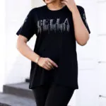 تیشرت نگین دار زنانه کد 906115