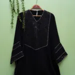 مانتو عبایی کارشده کد 911058