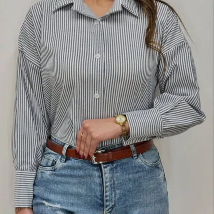 بلوز راه راه زنانه کد 909182