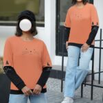بلوز دورس زنانه طرح گربه کد 906281