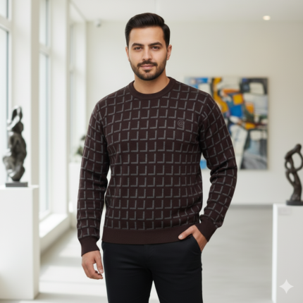 بلوز یقه گرد مردانه کد 801036