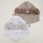 کلاه و شال گردن سرهمی تدی بچگانه کد 140409301