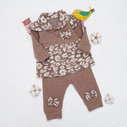 ست بلوز شلوار مخمل دخترانه کد 411040