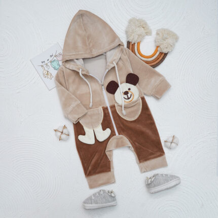 سویشرت سرهمی مخمل نوزادی کد411247