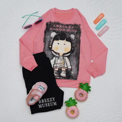 ست بلوز شلوار دورس دخترانه کد 602366