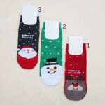 جوراب ساق کوتاه زنانه طرح کریسمس کد 903169