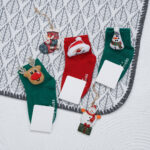 جوراب ساق کوتاه عروسکی طرح‌ کریسمس کد 603078 