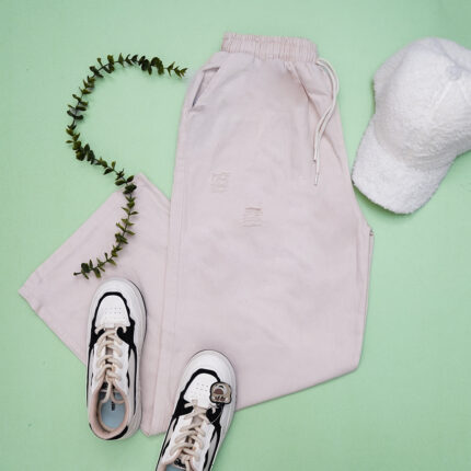 شلوار بگ کتان کمر کشی کد 907242