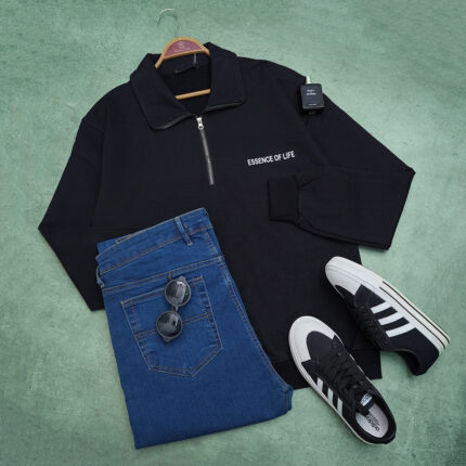 بلوز نیم زیپ مردانه کد 801430