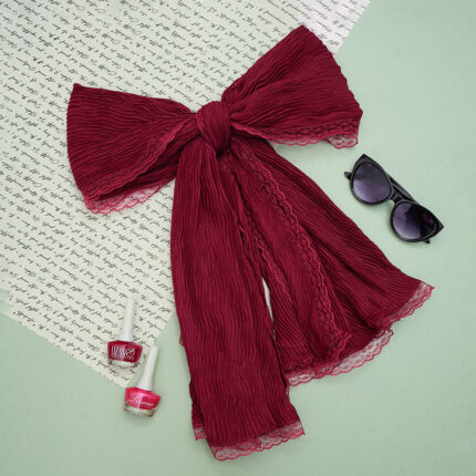 شال پلیسه لب تور کد 905302