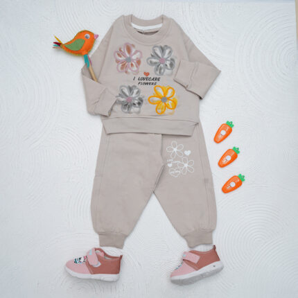 ست بلوز شلوار دورس دخترانه کد 602287