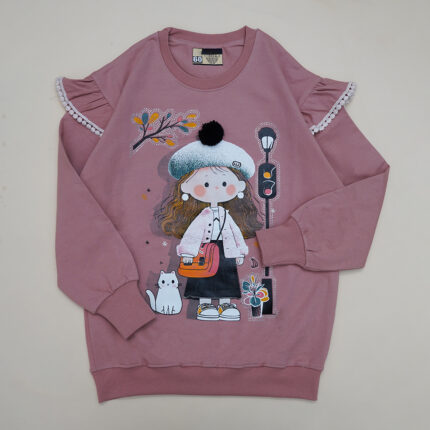 بلوز دورس آستین فانتزی دخترانه کد 601448