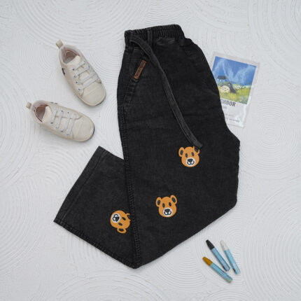 شلوار لی طرحدار دخترانه کد 606070