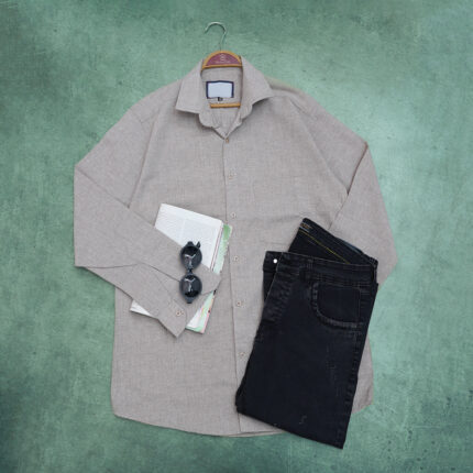 پیراهن نخی سایزبزرگ مردانه کد 801356