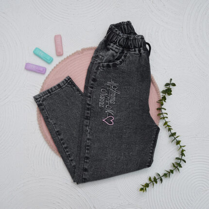 شلوار لی مام استایل دخترانه کد 606140