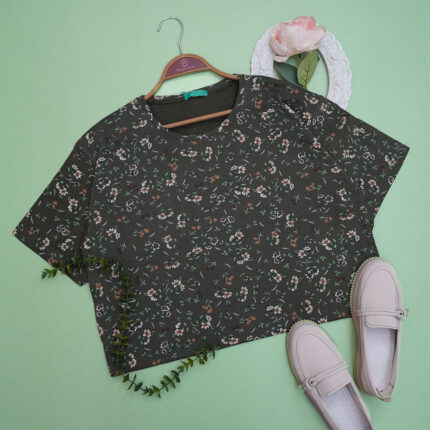 تیشرت ویسکوز گلدار زنانه کد 906259