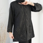 ست کارشده مجلسی ژاکارد سنگ دوز زنانه کد902217