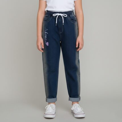 شلوار لی مام استایل دخترانه کد 606012