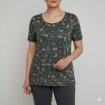 تیشرت ویسکوز گلدار زنانه کد 906259