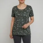 تیشرت ویسکوز گلدار زنانه کد 906259