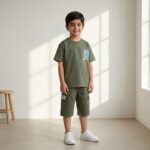 ست تیشرت و شلوار پنبه ای پسرانه کد 602805
