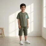 ست تیشرت و شلوار پنبه ای پسرانه کد 602805