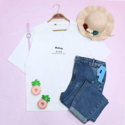 تیشرت پنبه‌ای زنانه کد 906142