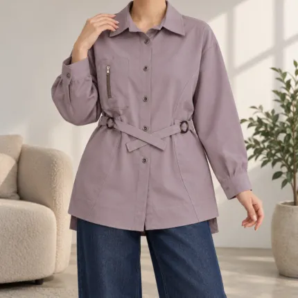 مانتو کتان زنانه کد 911001