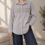 بلوز کتان زنانه کد 911151